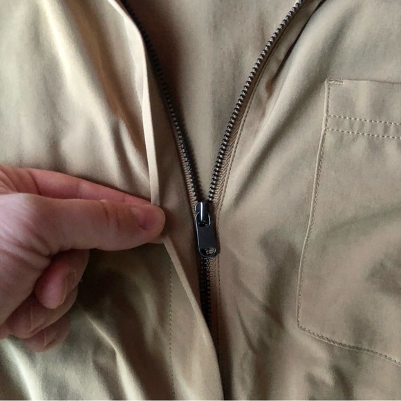 Athleta Brooklyn Heights Wide Leg Jumpsuit Light Brown Size 10 Zip Up - Picture 3 of 14